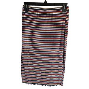 Popular21  midi colorful striped pencil skirt size M